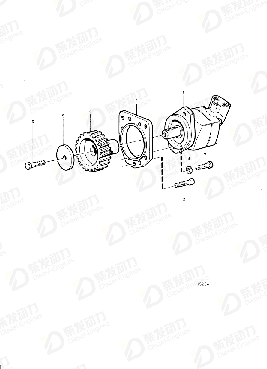 VOLVO Gear, nitrocarburized 864741 Drawing